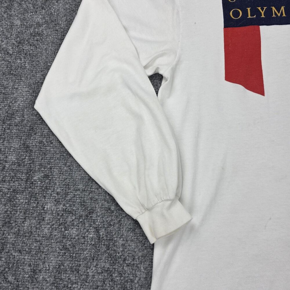 Vintage Atlanta 1996 Olympic Games Shirt Mens Large White Hanes Long Sleeve - Picture 6 of 16